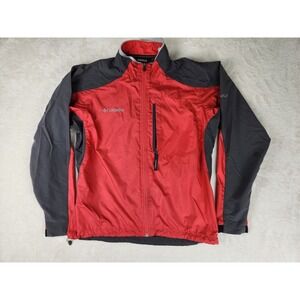 Columbia Titanium Full Zip Lightweight Jacket Red Black Stretch Outdoor Womens M